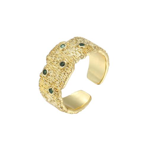 Zircon pavent l'anneau en laiton de doigt, bijoux de mode & styles différents pour le choix & pavé de micro zircon & pour femme, Vendu par PC