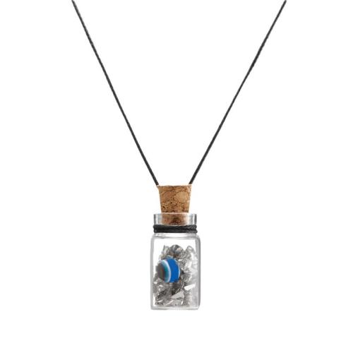 Evil Eye Schmuck Halskette, Wachsschnur, mit Glas & Harz, Modeschmuck & für Frau, keine, 13x30mm, Länge:ca. 60 cm, verkauft von PC