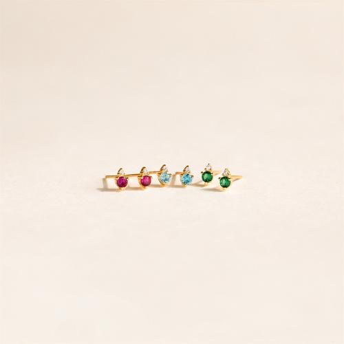 Titan Stahl Ohrringe, Titanstahl, mit Kunststoff Perlen, plattiert, Micro pave Zirkonia & für Frau, keine, 10mm, verkauft von Paar
