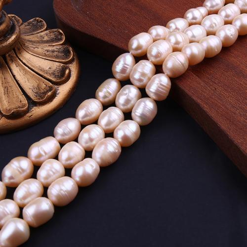 Rice Cultured Freshwater Pearl Beads, fashion jewelry & DIY, pink, Length about 11-12mm Approx 38 cm 