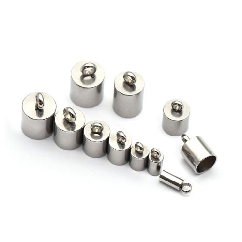 Stainless Steel End Caps, 304 Stainless Steel, polished, DIY original color, Approx 