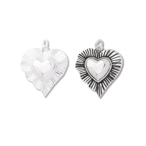 Серебряное сердце подвески, Серебро 925 пробы, Сердце, DIY, Много цветов для выбора, продается PC