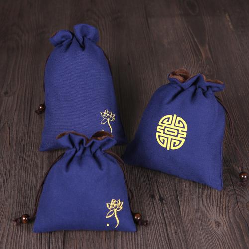 Cloth Jewelry Pouches, vintage  blue 