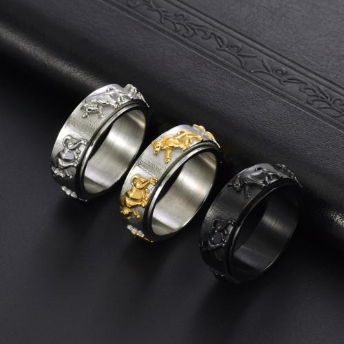 Stainless Steel Finger Ring, 304 Stainless Steel, Vacuum Ion Plating, fashion jewelry & for man width 8mm 