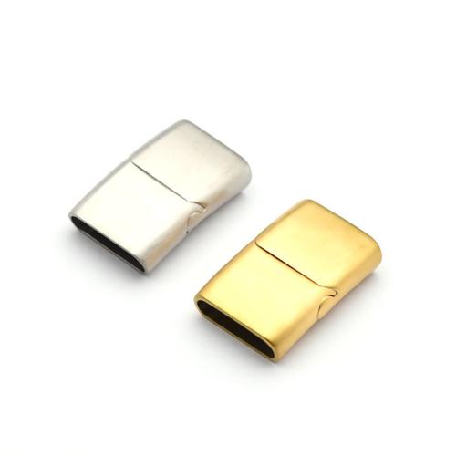 Rectangle Stainless Steel Magnetic Clasp, 304 Stainless Steel, Vacuum Ion Plating, DIY Approx 