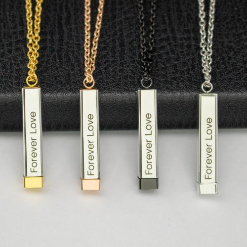 304 Stainless Steel Necklace, with 5CM extender chain, plated, retractable & Customized & for woman cm 