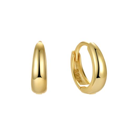 925 Sterling Silver Huggie Hoop Earring, fashion jewelry & for woman 11mm 