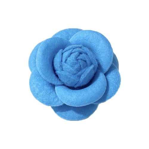 Cloth Brooch, with Zinc Alloy, Flower, handmade, for woman 50mm 