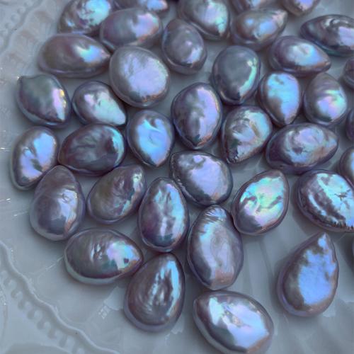 Perlas Freshwater sin Agujero, Perlas cultivadas de agua dulce, Barroco, Bricolaje, Púrpura, 11x16mm, Vendido por UD
