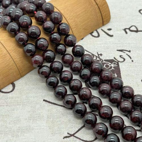 Perles en pierre grenat naturelles, Rond, poli, bijoux de mode & DIY & normes différentes pour le choix, rouge grenat Environ 35-40 cm, Vendu par brin