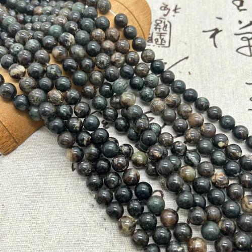 Einzelne Edelstein Perlen, Phlogopit, rund, poliert, Modeschmuck & DIY & verschiedene Größen vorhanden, gemischte Farben, Länge:ca. 35-40 cm, verkauft von Strang
