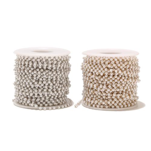 Edelstein Perlen Kette, 304 Edelstahl, mit Kunststoff Perlen, DIY, keine, 3mm, verkauft von m