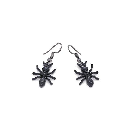 Zinc Alloy Drop Earring, Spider, plated, fashion jewelry, black [