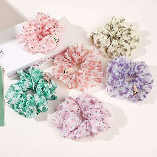 Hair Scrunchies, Gauze, with Rubber Band, handmade & for woman [