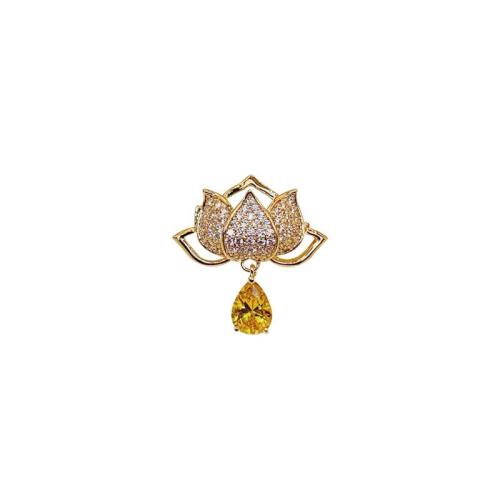 Zinc Alloy Jewelry Brooch, with Crystal, plated, for woman & with rhinestone 