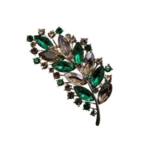 Zinc Alloy Jewelry Brooch, with Imitated Crystal, plated, for woman 