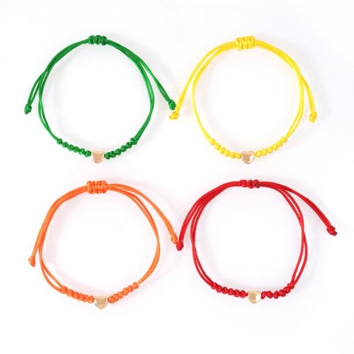 Fashion Create Wax Cord Bracelets, Zinc Alloy, with Wax Cord, handmade, 4 pieces & for woman Approx 16-30 cm [