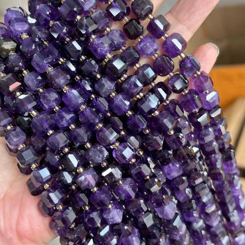 Single Gemstone Beads, Natural Stone, Square, fashion jewelry & DIY & faceted 8mm, Approx 