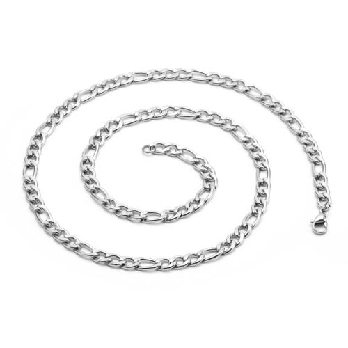 Stainless Steel Chain Necklace, 304 Stainless Steel, DIY original color [