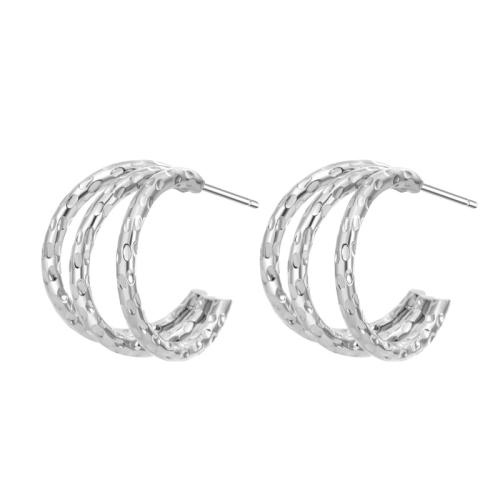 Titanium Steel Earrings, fashion jewelry & for woman 19mm 