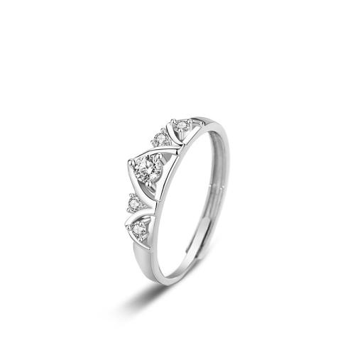 Cubic Zirconia Micro Pave Sterling Silver Finger Ring, 925 Sterling Silver, fashion jewelry & micro pave cubic zirconia, US Ring 