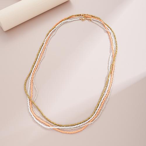 Body Chain Jewelry, Seedbead, with Elastic Thread & Zinc Alloy, handmade, fashion jewelry & for woman, mixed colors cm 