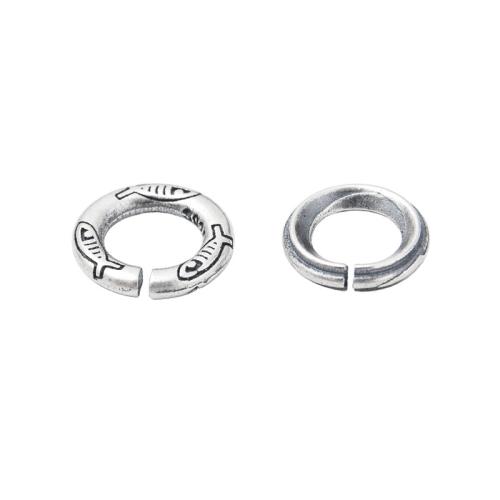 Стерлингового серебра кольцо открытых прыжок, Серебро 925 пробы, DIY & разные стили для выбора, оригинальный цвет, продается PC[