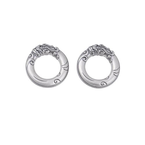 Связывание стерлингового серебра кольцо, Серебро 925 пробы, DIY, оригинальный цвет, продается PC