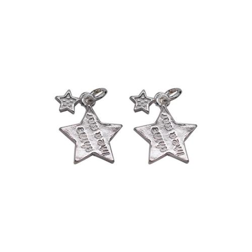 Sterling Silver Star Pendants, 925 Sterling Silver, DIY 