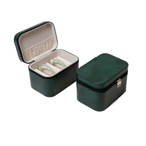 Leather Bracelet Boxes, PU Leather, with Flocking Fabric & Wood, durable & dustproof 