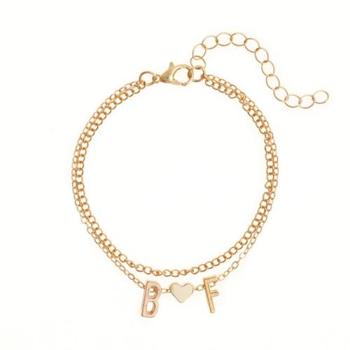 Fashion Zinc Alloy Bracelets, handmade & for woman, golden Approx 16-30 cm 