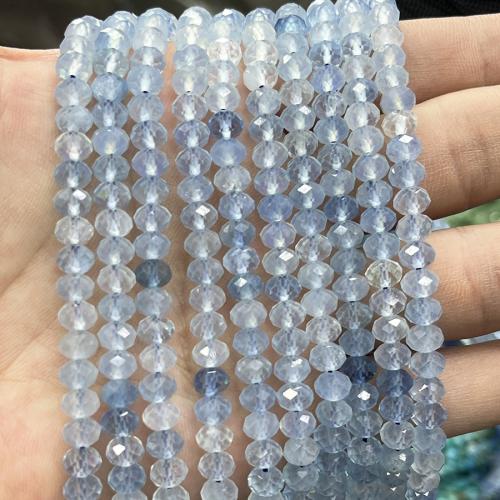 Aquamarine Beads, Abacus, fashion jewelry & DIY & faceted, sea blue Approx 38 cm 