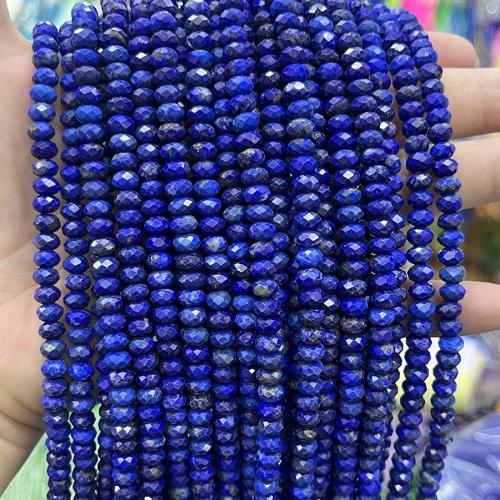 Perles de pierre lasurite naturelles, Lapis lazuli, abaque, bijoux de mode & DIY & facettes, couleur de lapis-lazuli Environ 38 cm, Vendu par brin