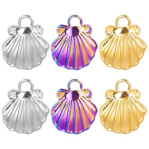 Stainless Steel Pendants, 304 Stainless Steel, Shell, Vacuum Ion Plating, fashion jewelry & DIY 
