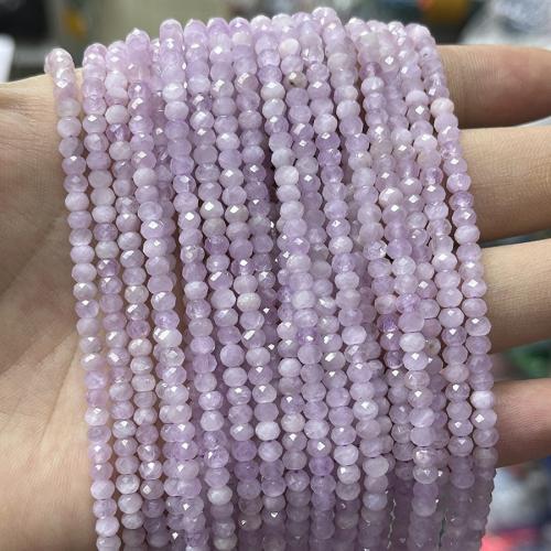 Perles Kunzite, abaque, bijoux de mode & DIY & normes différentes pour le choix & facettes, violet clair Environ 38 cm, Vendu par brin