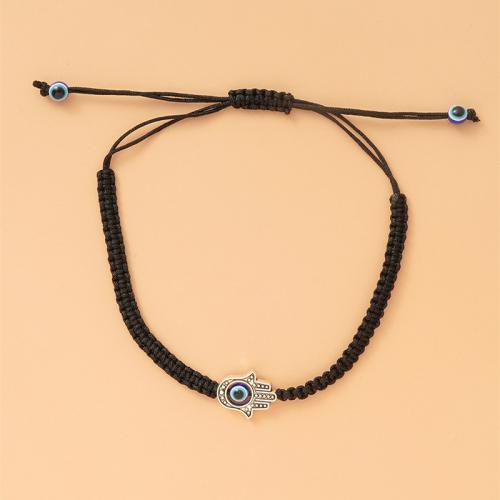 Fashion Create Wax Cord Bracelets, Zinc Alloy, with Wax Cord & Resin, plated, 2 pieces & Unisex Approx 16-30 cm 