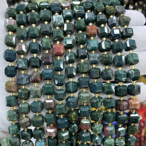 Natural Indian Agate Beads, Square, fashion jewelry & DIY & faceted, mixed colors Approx 38 cm [