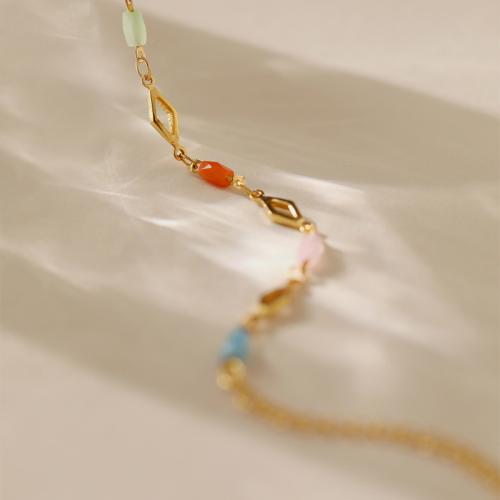 Brass Bracelets, with Crystal, with 6cm extender chain, plated, fashion jewelry, golden cm [