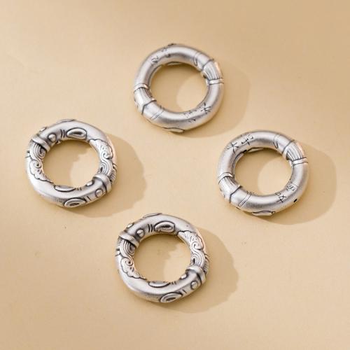 Связывание стерлингового серебра кольцо, Серебро 925 пробы, DIY, серебряный, 20mm, продается PC