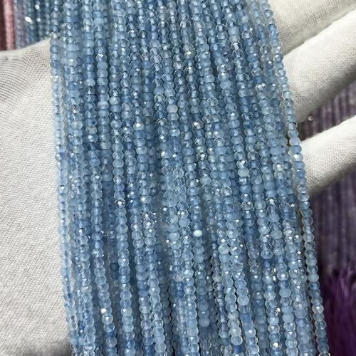 Aquamarine Beads, Abacus, fashion jewelry & DIY & faceted, sea blue Approx 38 cm [