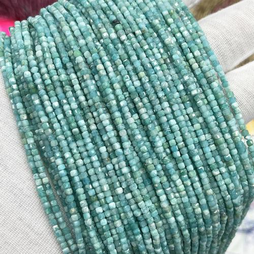 Amazonit Perlen, Quadrat, Modeschmuck & DIY & facettierte, himmelblau, 2.5mm, Länge:ca. 38 cm, verkauft von Strang