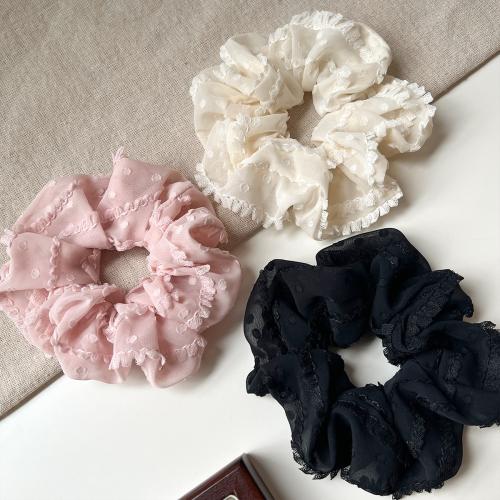 Hair Scrunchies, Cloth, with Gauze, handmade, for woman [