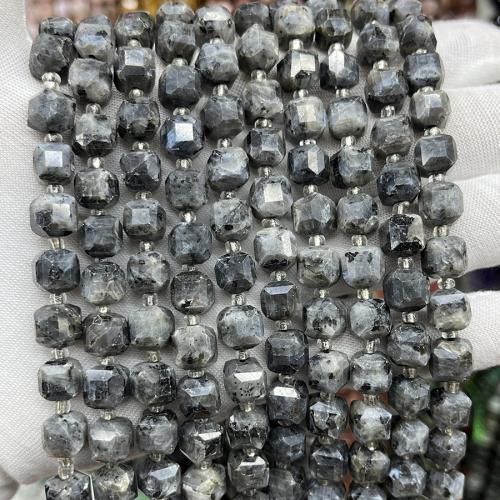 Labradorite Beads, Square, fashion jewelry & DIY & faceted, grey Approx 38 cm 