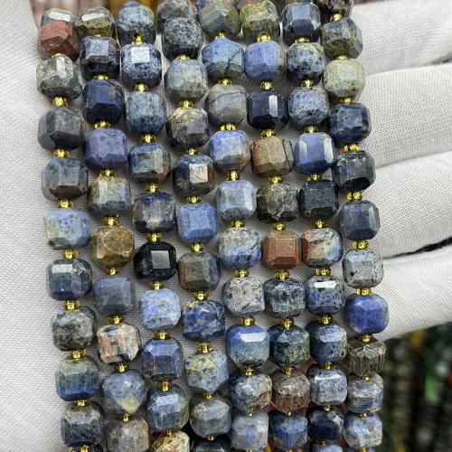 Single Gemstone Beads, Natural Stone, Square, fashion jewelry & DIY & faceted, mixed colors Approx 38 cm 