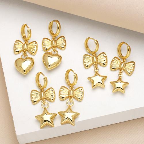 Brass Drop Earring, plated, fashion jewelry golden [