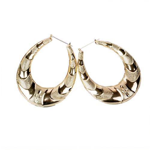 Iron Drop Earring, plated, for woman, golden [