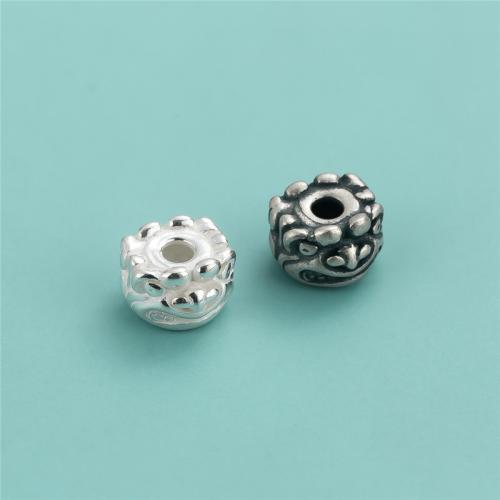 Sterling Silber Spacer Perlen, 925er Sterling Silber, MonsterUngeheuer, DIY, keine, 8.8x6.4mm, Bohrung:ca. 2.5mm, verkauft von PC