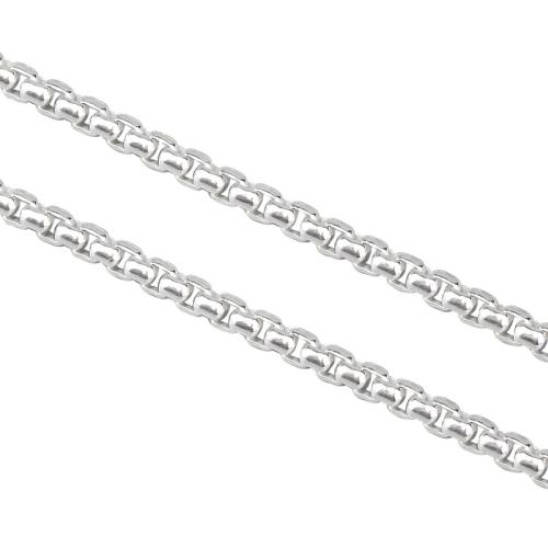 Стерлингового серебра ювелирные изделия цепь, Серебро 925 пробы, DIY & Мужская, серебряный, продается м