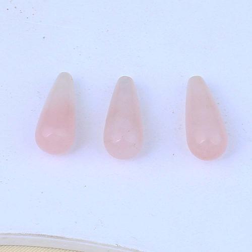 Perles en Quartz Rose naturel, larme, poli, DIY, rose, 10*25mm, Vendu par PC