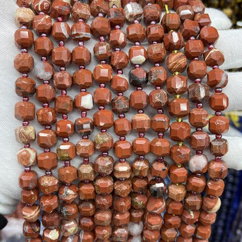 Red Jasper Bead, Square, fashion jewelry & DIY & faceted, red, 8mm Approx 38 cm 